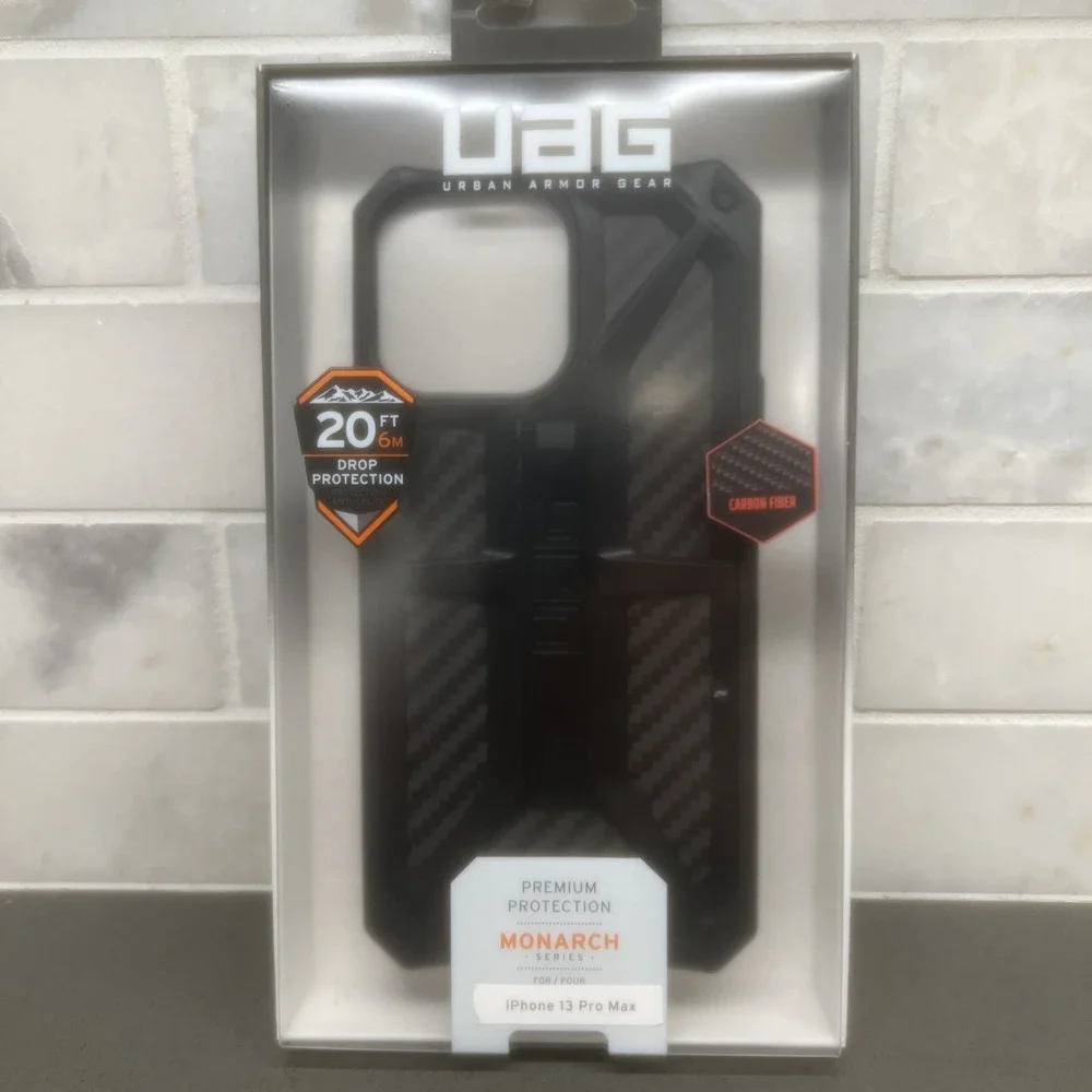 URBAN ARMOR GEAR Monarch Series Carbon Fiber Rugged Case for iPhone 13 Pro Max